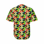 Tropical Hawaii Flowers Pattern Print Men's Baseball Jersey