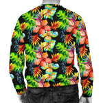 Tropical Hawaii Flowers Pattern Print Men's Crewneck Sweatshirt GearFrost