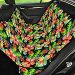Tropical Hawaii Flowers Pattern Print Pet Car Back Seat Cover