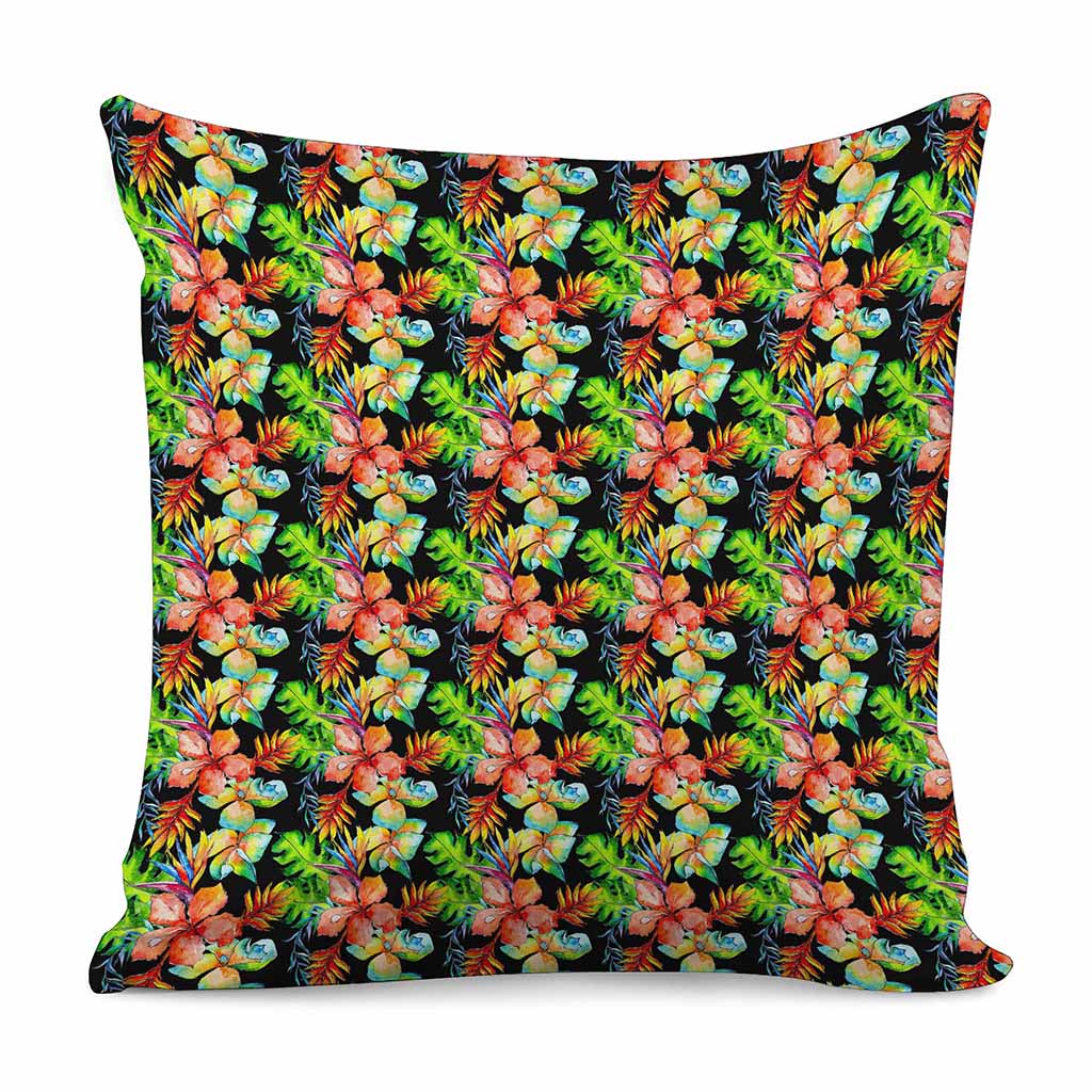 Tropical Hawaii Flowers Pattern Print Pillow Cover