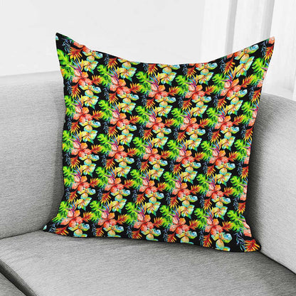 Tropical Hawaii Flowers Pattern Print Pillow Cover