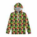 Tropical Hawaii Flowers Pattern Print Pullover Hoodie
