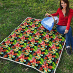 Tropical Hawaii Flowers Pattern Print Quilt