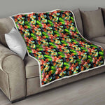 Tropical Hawaii Flowers Pattern Print Quilt