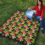 Tropical Hawaii Flowers Pattern Print Quilt