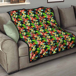 Tropical Hawaii Flowers Pattern Print Quilt