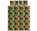 Tropical Hawaii Flowers Pattern Print Quilt Bed Set