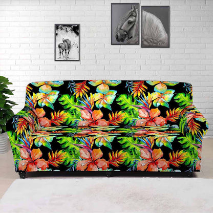 Tropical Hawaii Flowers Pattern Print Sofa Cover