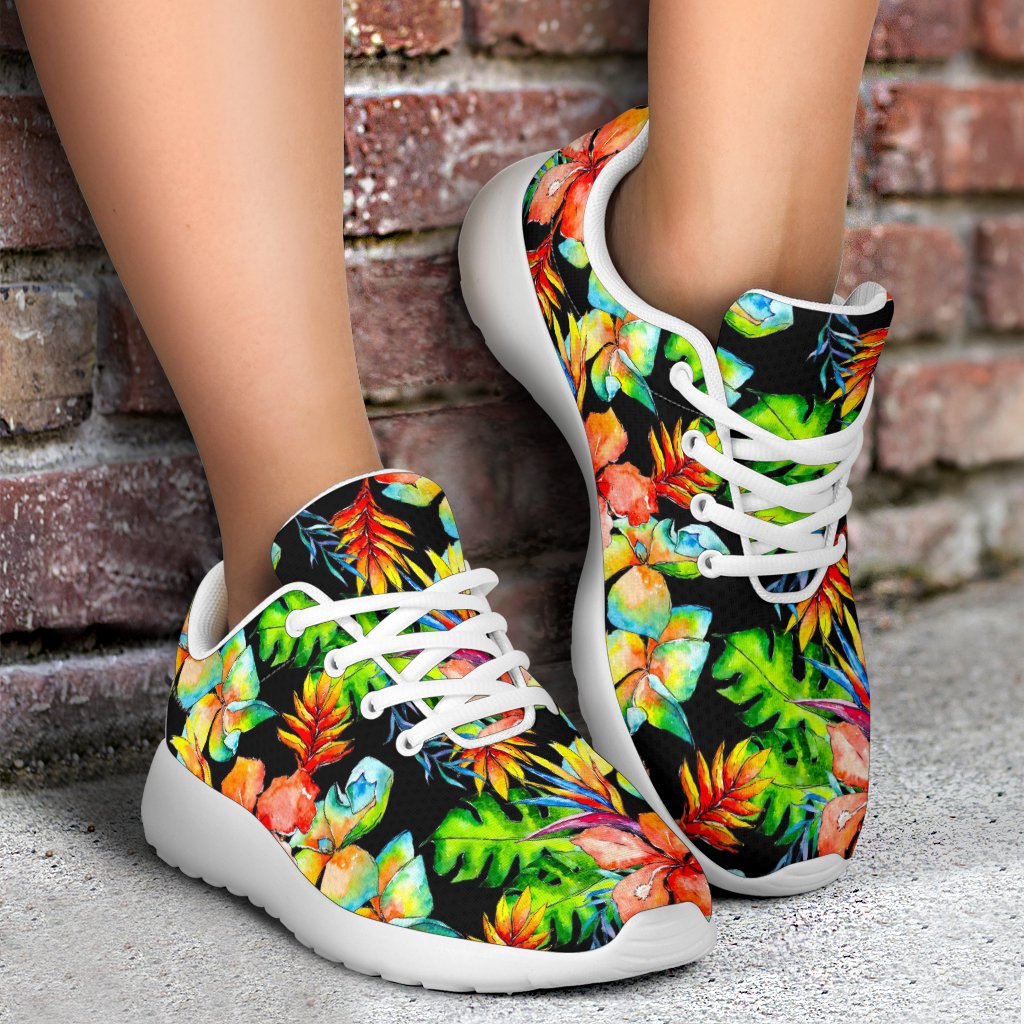 Tropical Hawaii Flowers Pattern Print Sport Shoes GearFrost