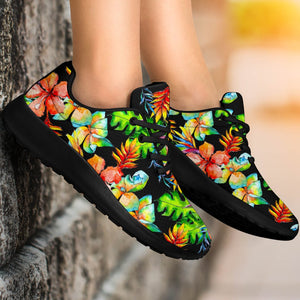 Tropical Hawaii Flowers Pattern Print Sport Shoes GearFrost