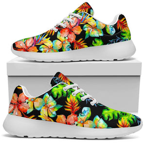 Tropical Hawaii Flowers Pattern Print Sport Shoes GearFrost