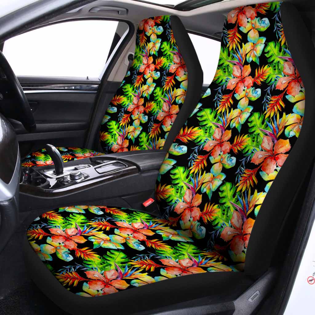 Tropical Hawaii Flowers Pattern Print Universal Fit Car Seat Covers