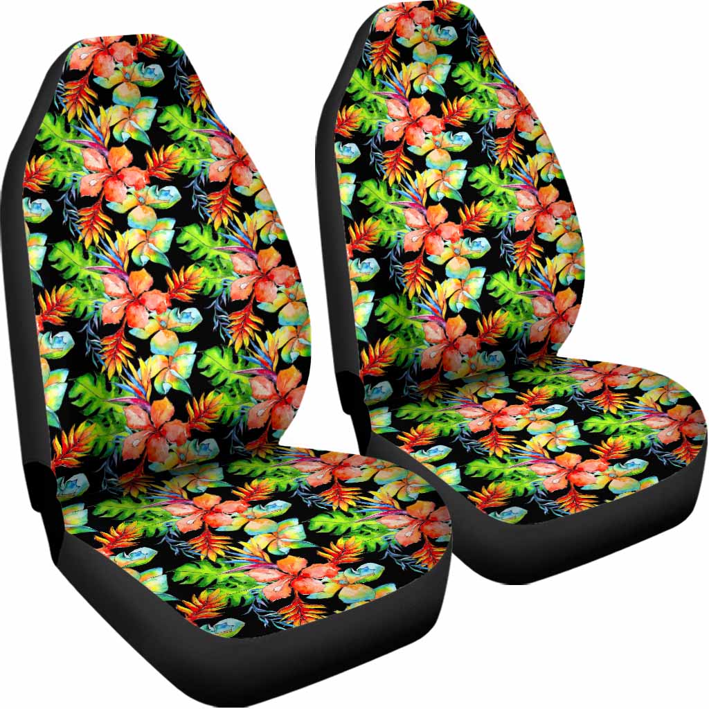 Tropical Hawaii Flowers Pattern Print Universal Fit Car Seat Covers