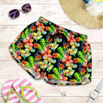 Tropical Hawaii Flowers Pattern Print Women's Shorts