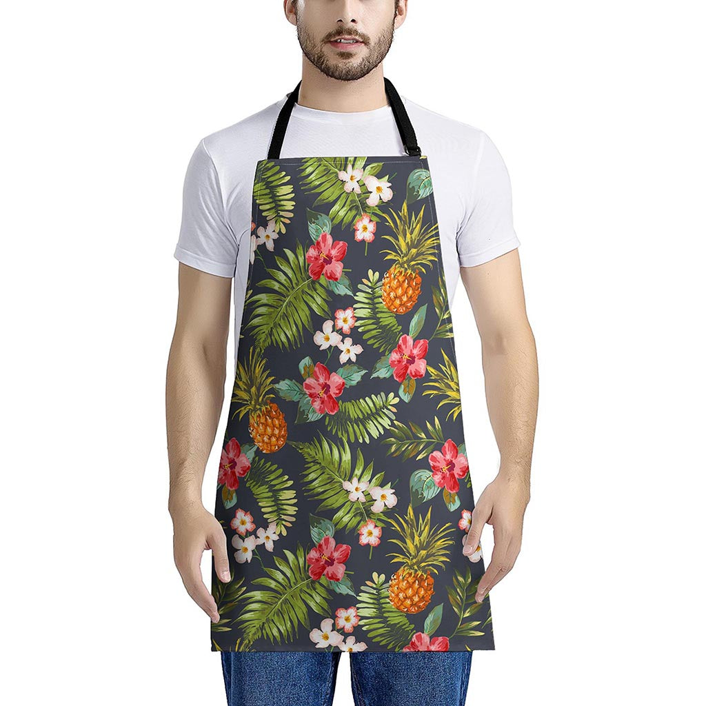 Tropical Hawaii Pineapple Pattern Print Apron