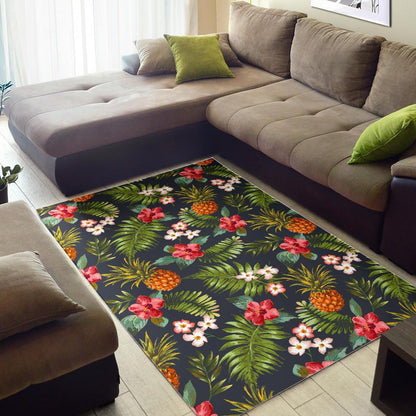 Tropical Hawaii Pineapple Pattern Print Area Rug GearFrost