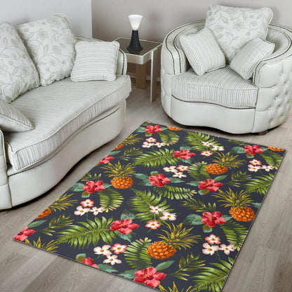 Tropical Hawaii Pineapple Pattern Print Area Rug GearFrost