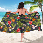 Tropical Hawaii Pineapple Pattern Print Beach Sarong Wrap