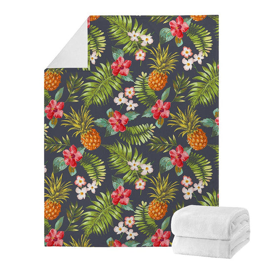 Tropical Hawaii Pineapple Pattern Print Blanket