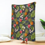Tropical Hawaii Pineapple Pattern Print Blanket