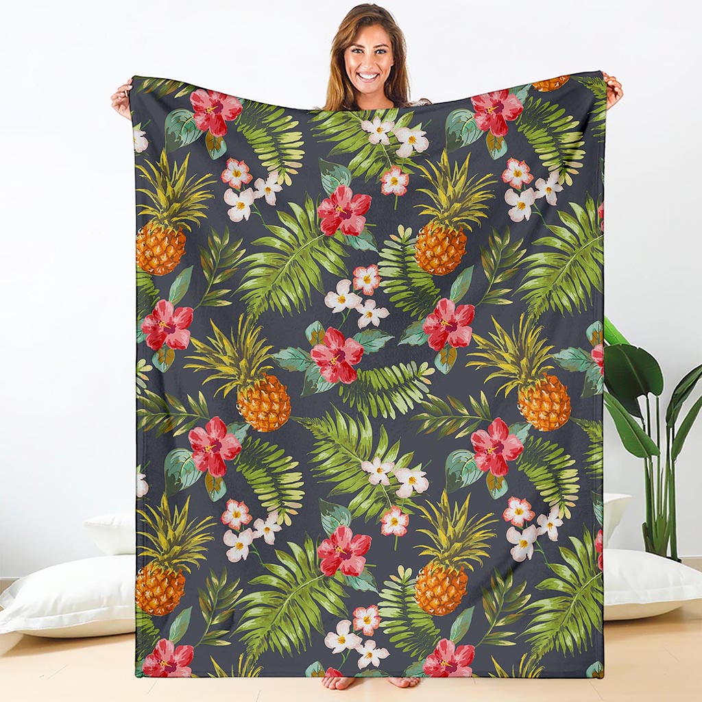 Tropical Hawaii Pineapple Pattern Print Blanket
