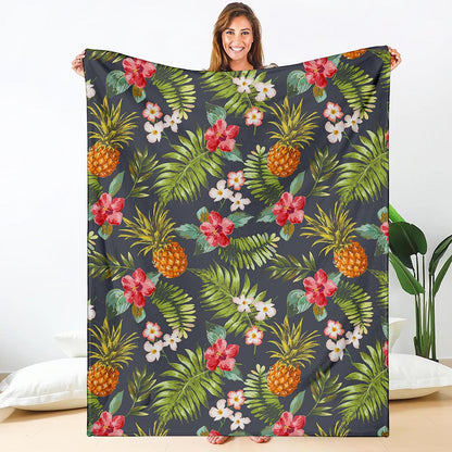 Tropical Hawaii Pineapple Pattern Print Blanket
