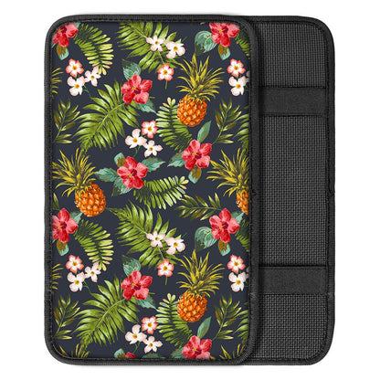 Tropical Hawaii Pineapple Pattern Print Car Center Console Cover