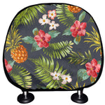 Tropical Hawaii Pineapple Pattern Print Car Headrest Covers
