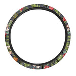 Tropical Hawaii Pineapple Pattern Print Car Steering Wheel Cover