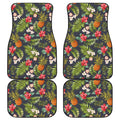 Tropical Hawaii Pineapple Pattern Print Front and Back Car Floor Mats