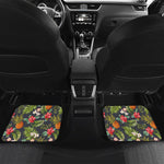 Tropical Hawaii Pineapple Pattern Print Front and Back Car Floor Mats