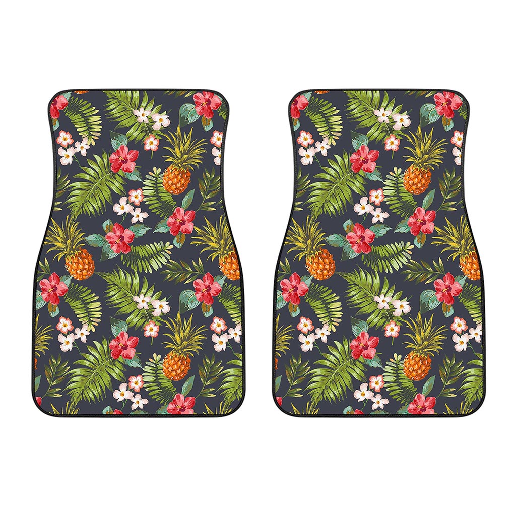 Tropical Hawaii Pineapple Pattern Print Front Car Floor Mats