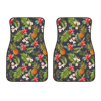 Tropical Hawaii Pineapple Pattern Print Front Car Floor Mats
