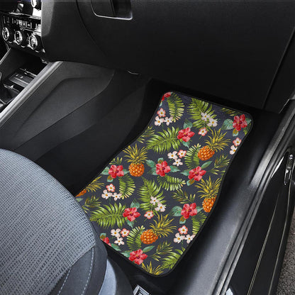 Tropical Hawaii Pineapple Pattern Print Front Car Floor Mats