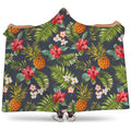 Tropical Hawaii Pineapple Pattern Print Hooded Blanket