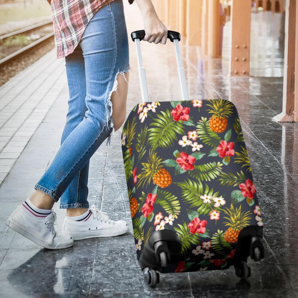 Tropical Hawaii Pineapple Pattern Print Luggage Cover GearFrost