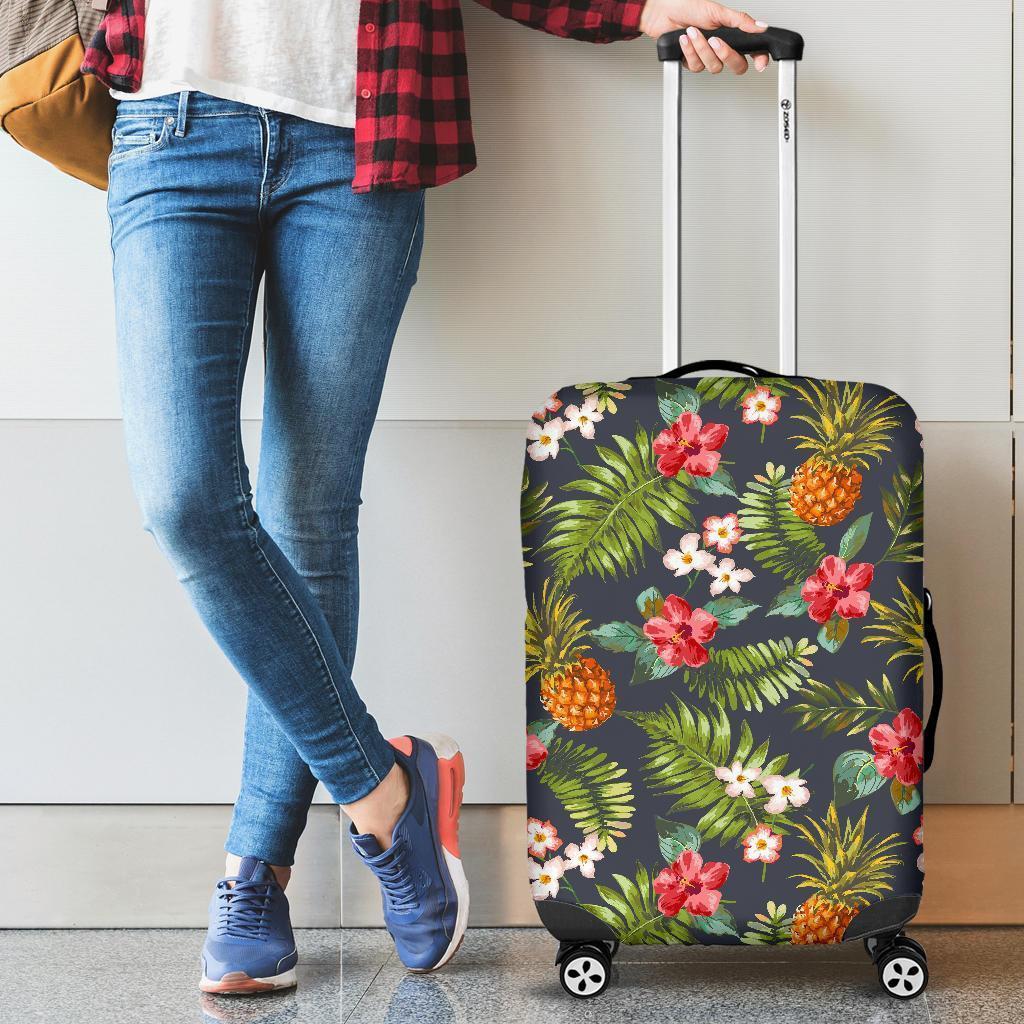 Tropical Hawaii Pineapple Pattern Print Luggage Cover GearFrost