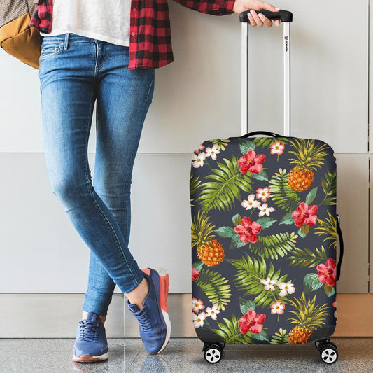Tropical Hawaii Pineapple Pattern Print Luggage Cover GearFrost