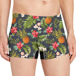 Tropical Hawaii Pineapple Pattern Print Men's Boxer Briefs