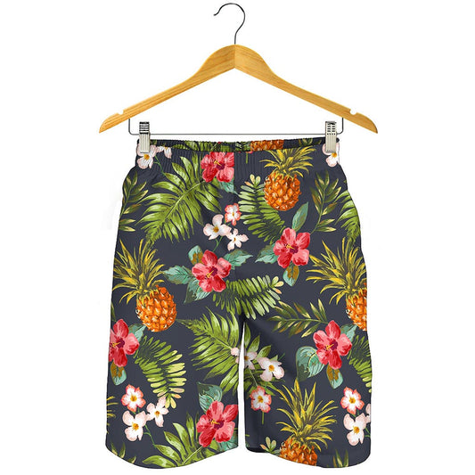 Tropical Hawaii Pineapple Pattern Print Men's Shorts