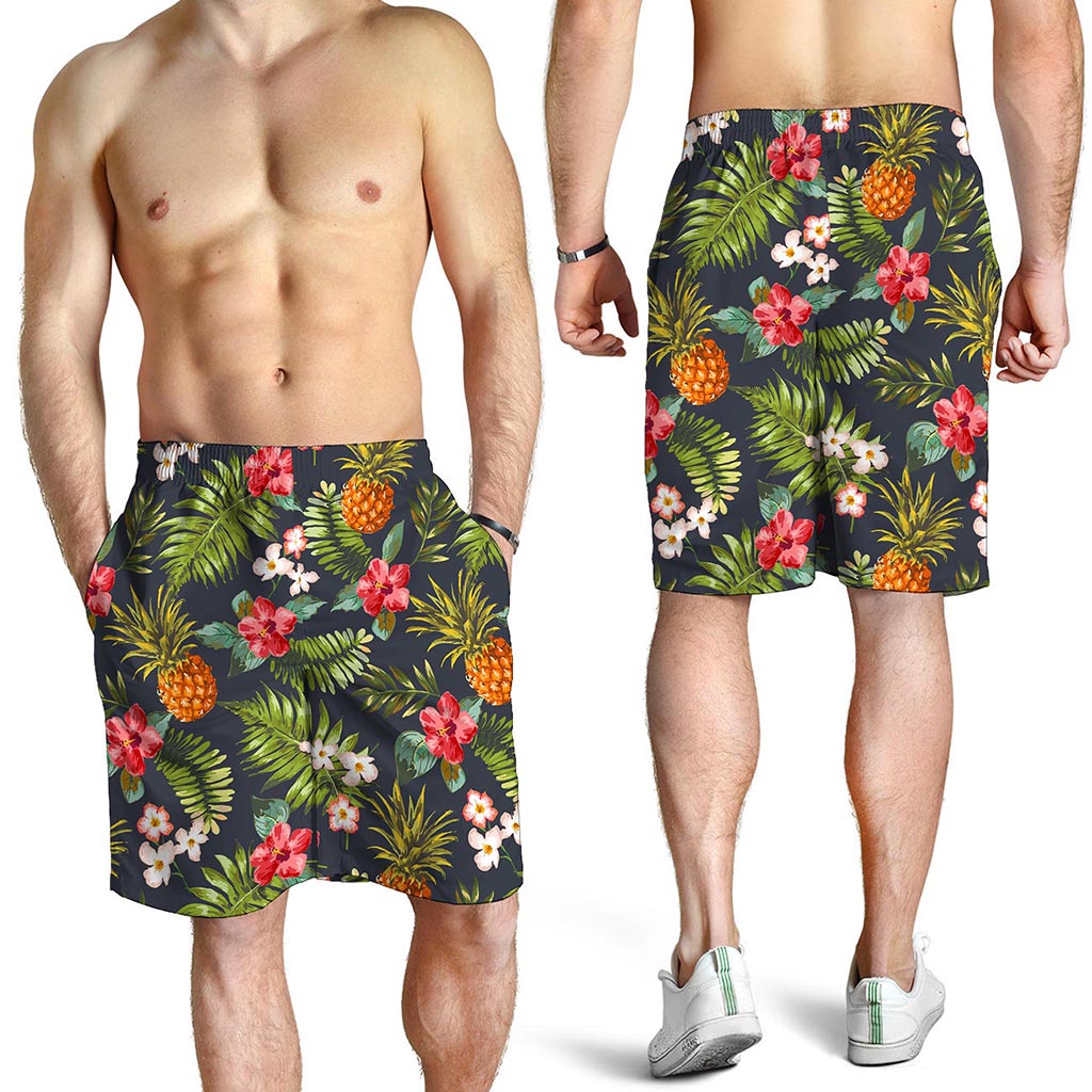 Tropical Hawaii Pineapple Pattern Print Men's Shorts