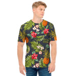 Tropical Hawaii Pineapple Pattern Print Men's T-Shirt