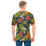 Tropical Hawaii Pineapple Pattern Print Men's T-Shirt