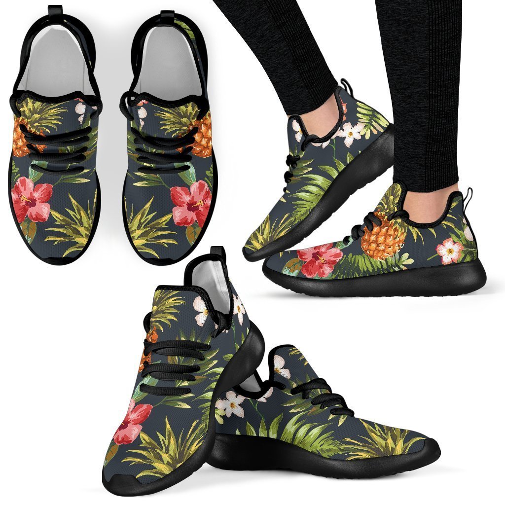 Tropical Hawaii Pineapple Pattern Print Mesh Knit Shoes GearFrost