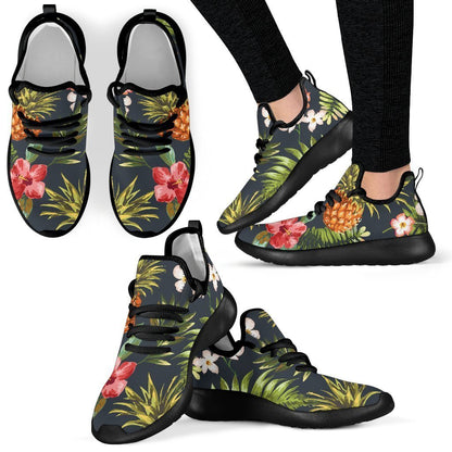 Tropical Hawaii Pineapple Pattern Print Mesh Knit Shoes GearFrost