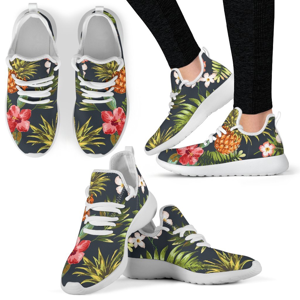 Tropical Hawaii Pineapple Pattern Print Mesh Knit Shoes GearFrost
