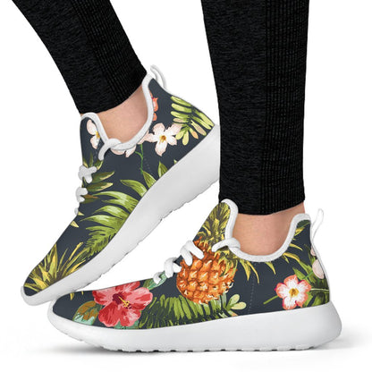Tropical Hawaii Pineapple Pattern Print Mesh Knit Shoes GearFrost