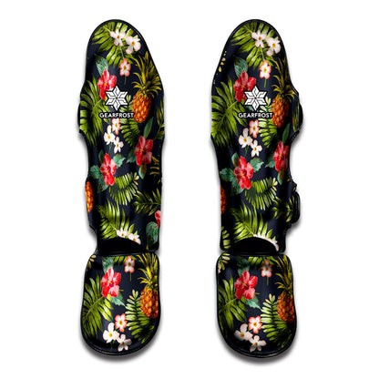 Tropical Hawaii Pineapple Pattern Print Muay Thai Shin Guard