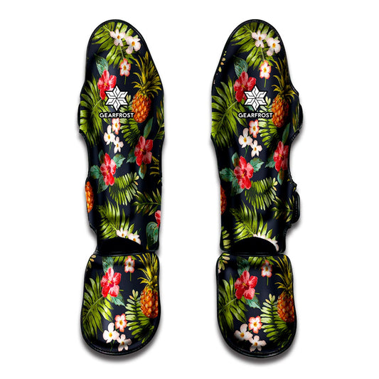 Tropical Hawaii Pineapple Pattern Print Muay Thai Shin Guard
