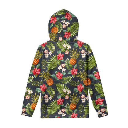 Tropical Hawaii Pineapple Pattern Print Pullover Hoodie